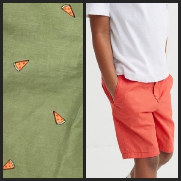 NEW! GAP Drawstring Novelty Shorts w/ Pizza Print Kid's Small. - Picture 1 of 6